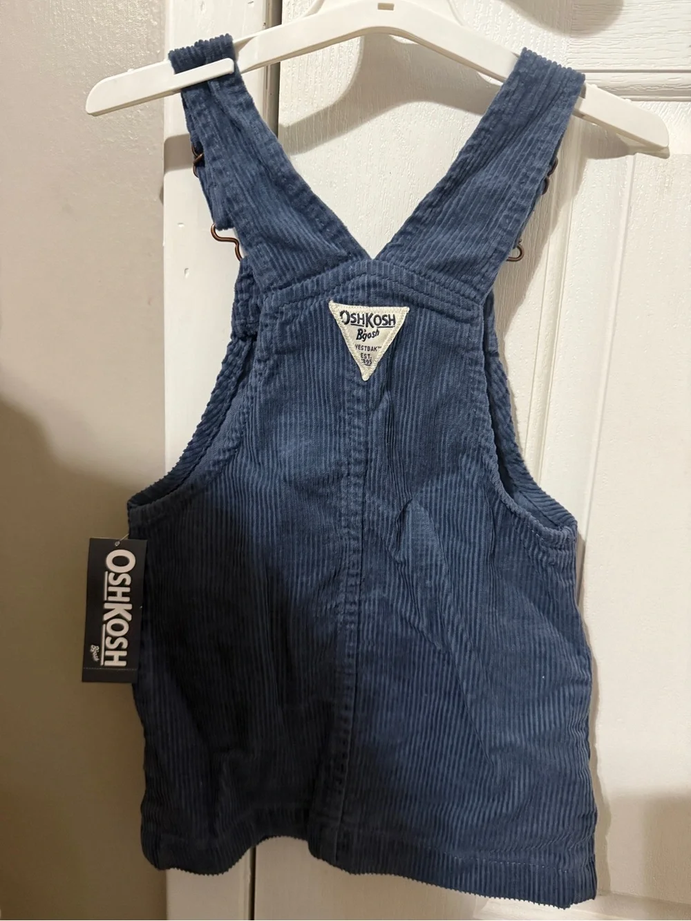 OshKosh B'gosh Navy Blue Corduroy Button-Front Kids One-Piece